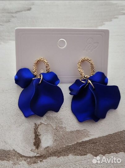 Серьги цветы
