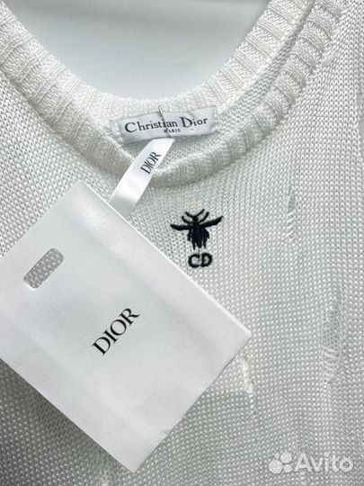 Топ Dior черный белый