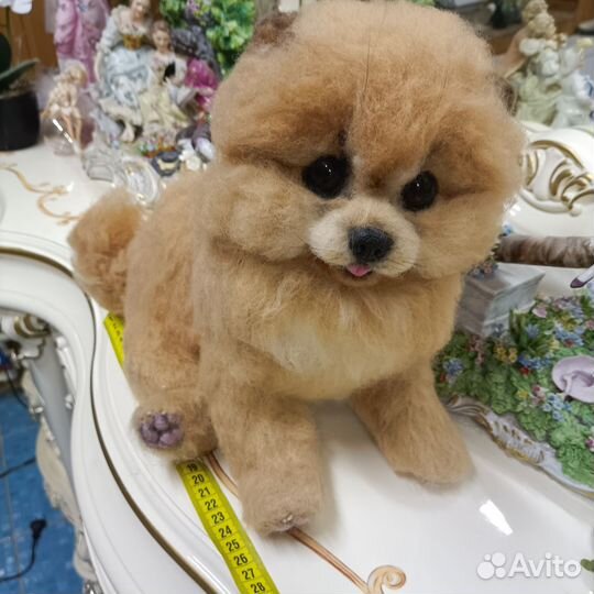 Щенок шпица, коллекционная игрушка