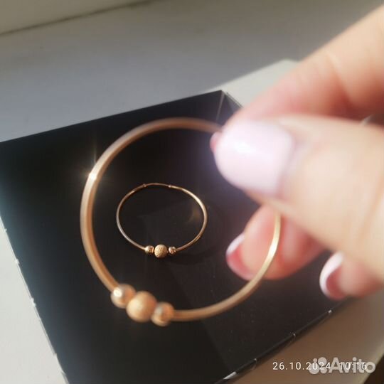 Серьги золотые, 3,45 г
