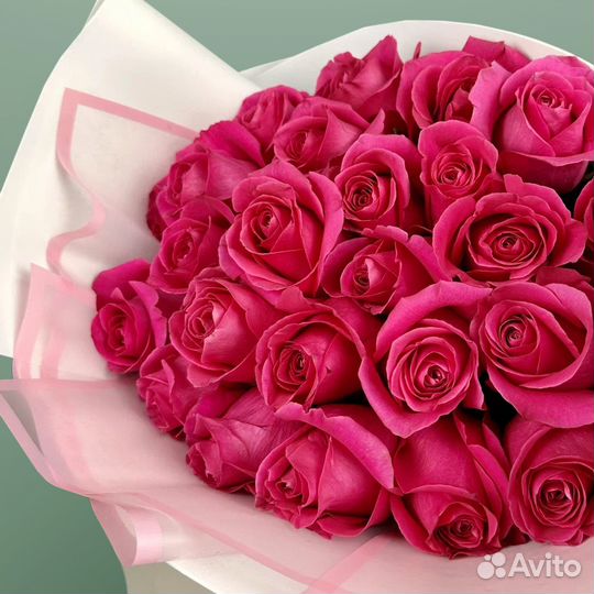 Букет из 25 розовых роз в Клик Маркет