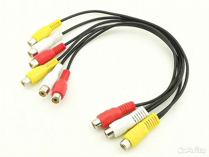 Кабель 3RCA на 6RCA с разной комбинацией пап-мам