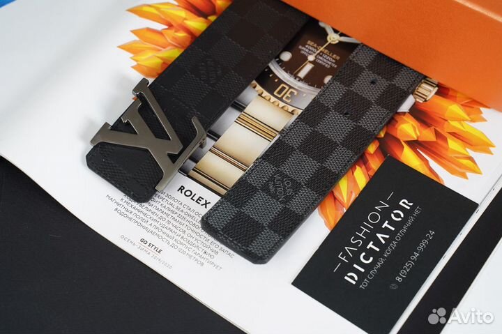 Ремень двухсторонний Louis Vuitton Шоу -рум