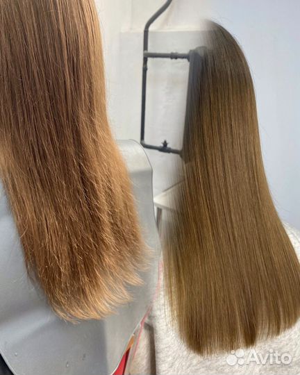 Кератиновое выпрямление волос