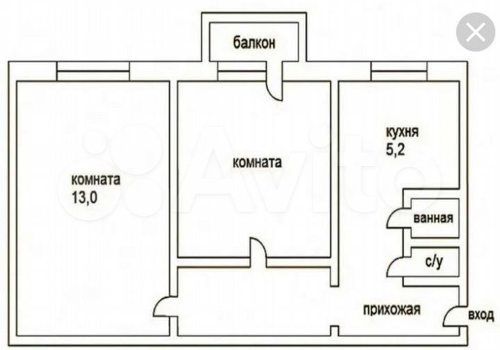 2-к. квартира, 41,9 м², 4/5 эт.