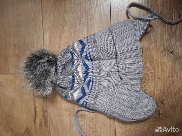 Шапка зимняя для мальчика 5-7 лет