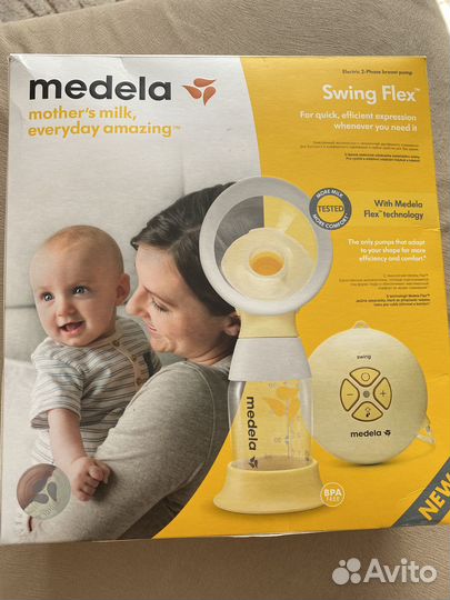 Молокоотсос medela swing flex электрический