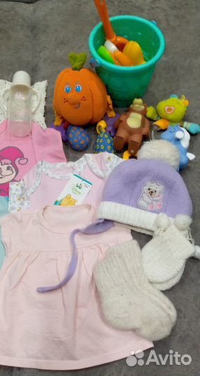 Вещи пакетом для девочки от 0