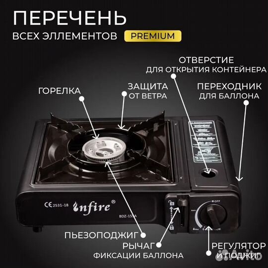 Плитка газовая походная новая