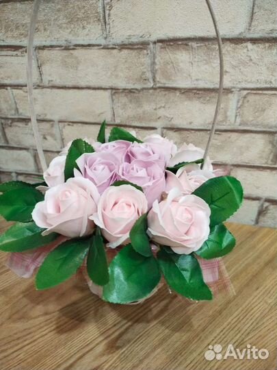 Букет из мыльных роз