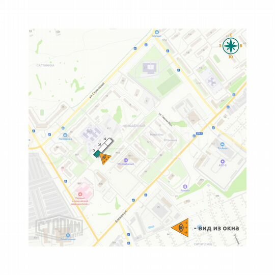 Квартира-студия, 26,2 м², 2/9 эт.