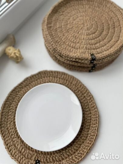 Джутовые корзинки ручной работы