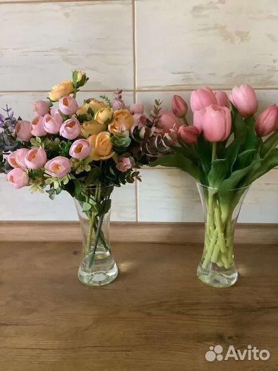 Искусственные цветы тюльпан пион IKEA сухой водой