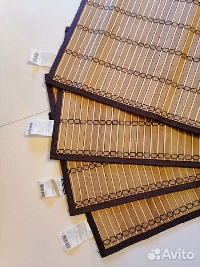 Сервировочные салфетки новые из бамбука 4 штуки