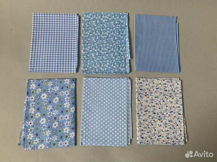 Ткань отрез хлопок лоскуты для пэчворка рукоделия