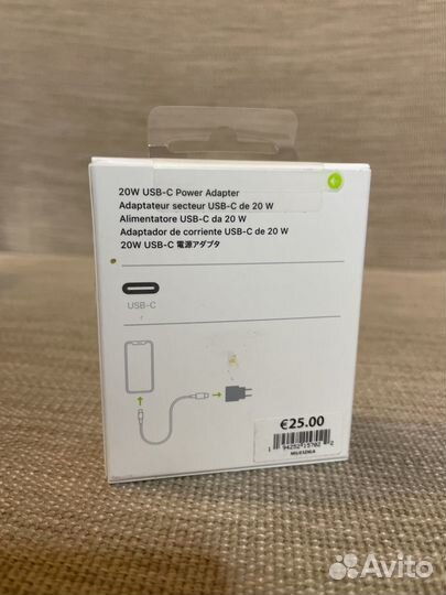 Новое зарядное устройство Apple USB-C 20W оригинал
