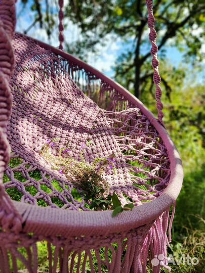 Качели подвесные плетеные новые