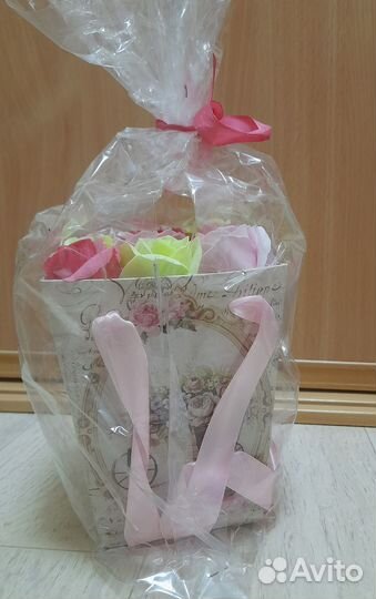 Букет из мыльных роз