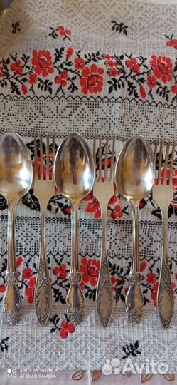 Мельхиоровые ложки и вилки