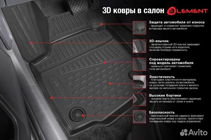 Ковры салона Jeep Grand Cherokee IV WK2 полиуретан