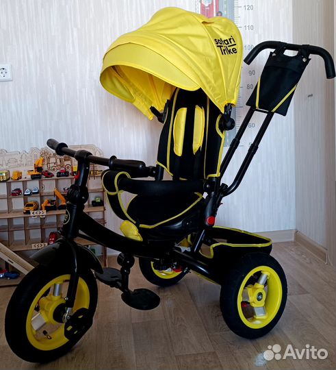 Велосипед детский трёхколёсный с ручкой