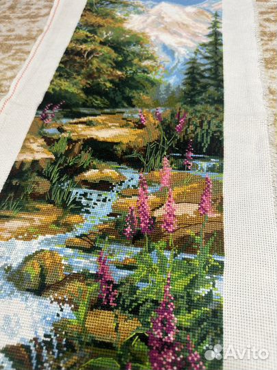 Готовая картина Вышивка крестом, ручная работа