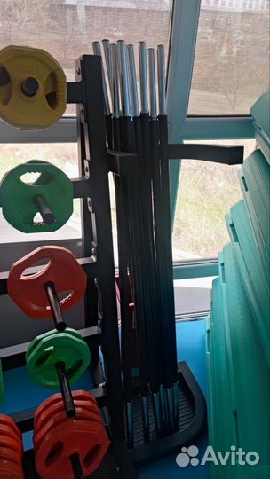 Стойка для бодиштанг + 10 штанг