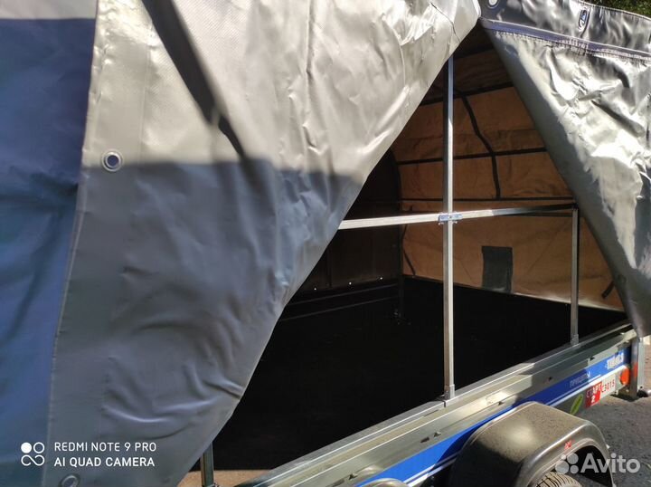 Легковой прицеп двухосный с тентом 3 клапана