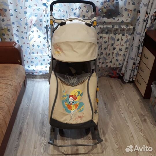 Детские санки коляска ника