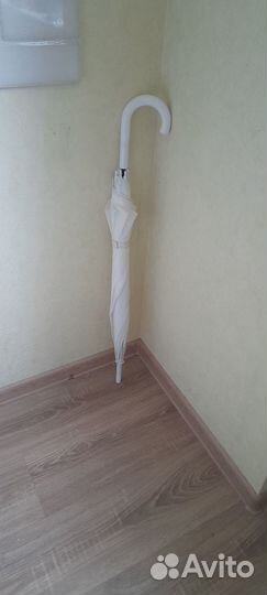 Зонтик трость белоснежно белый