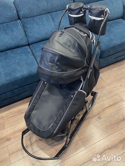 Санки deluxe чёрные