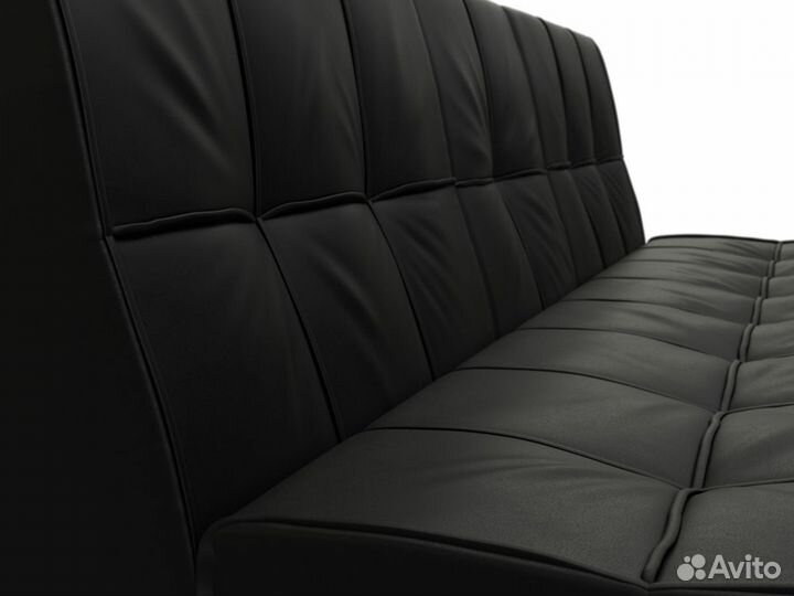 Диван прямой Винсент, экокожа, grifon 18 черный