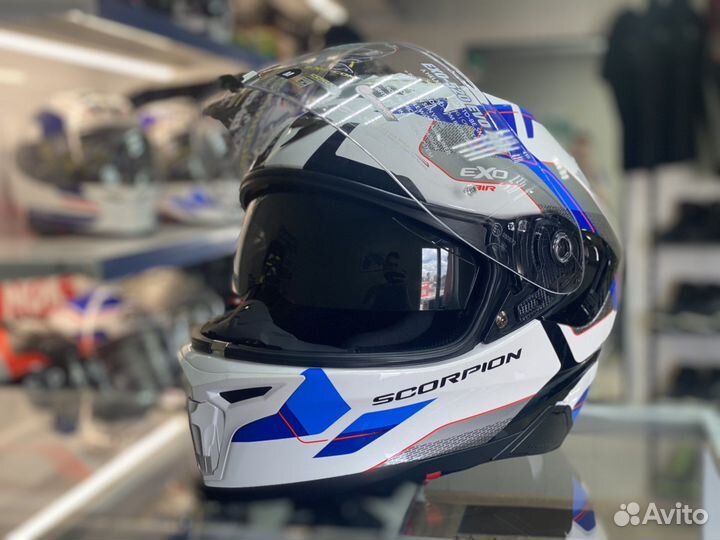 Мотошлем Scorpion Exo 520 синий