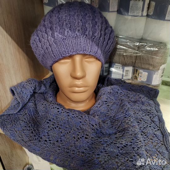 Комплект шапка и шарф женские