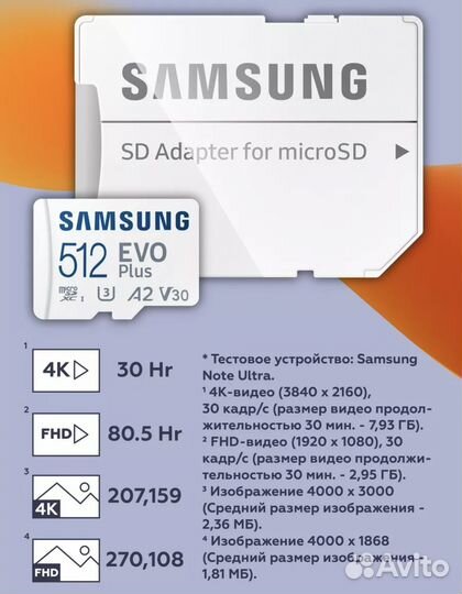 Карта памяти 512 Gb Samsung Evo Флешка 512гб оптом