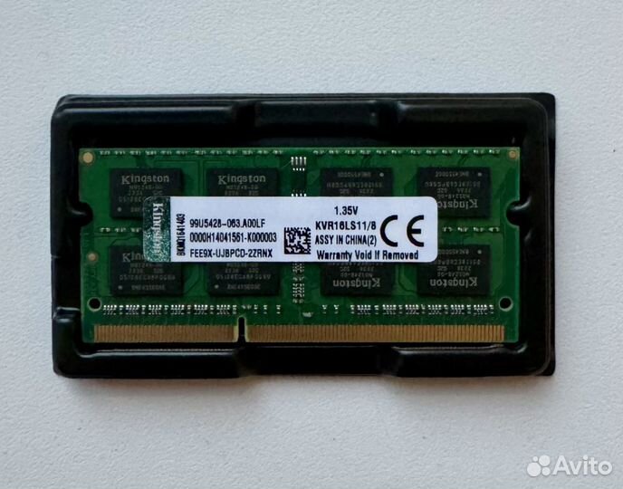 Оперативная память 8gb DDR3L sodimm ноутбук