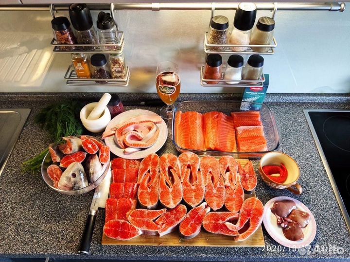 Форель охлажденная, икорная. Карелия