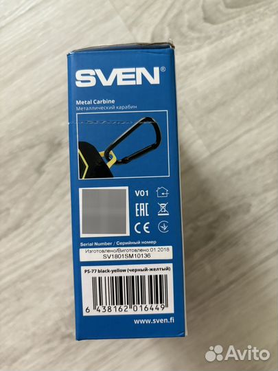 Портативная колонка bluetooth sven