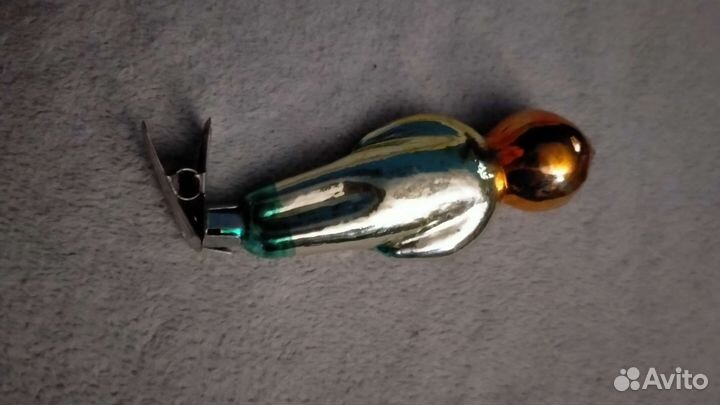 Елочные игрушки СССР космонавт на прищепке