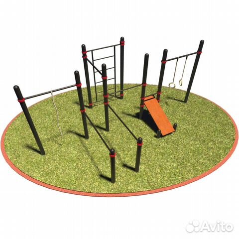 T-033 Турники, стенка, скамья, кольца, канат D108