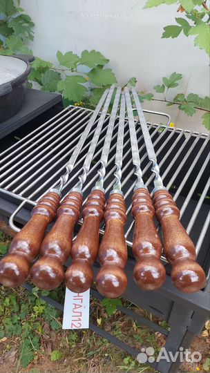 Шампура с деревянными ручками