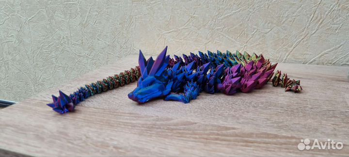 Кристальный дракон подвижный 61 см