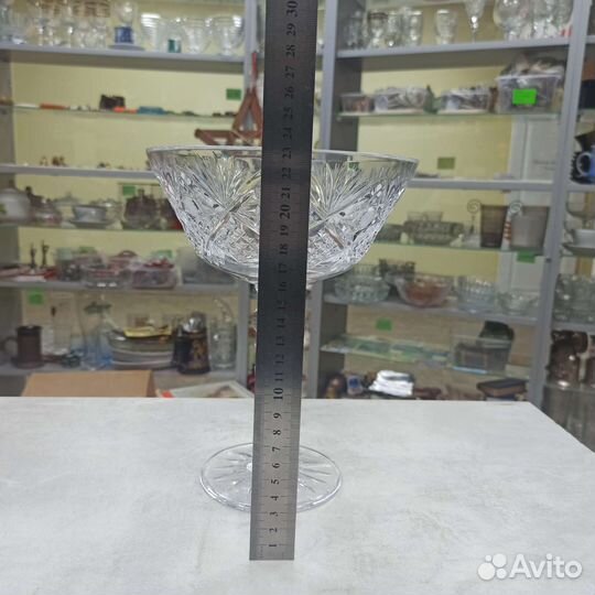 Советская Хрустальная Ваза На Ножке Хрусталь СССР
