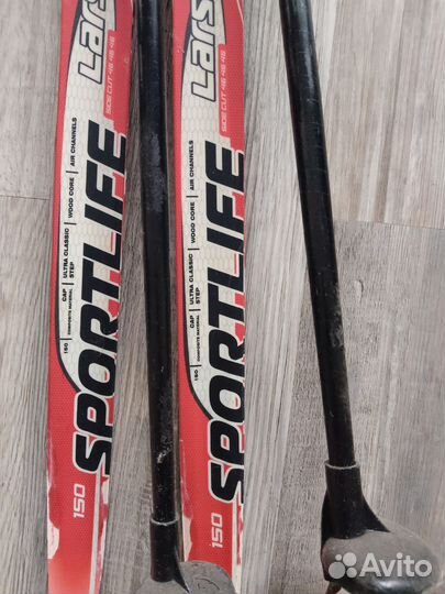 Лыжи детские с палками