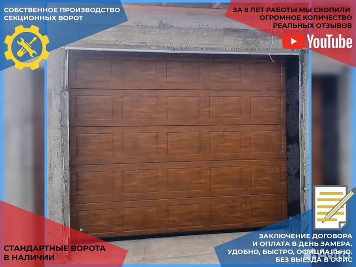 Автоматические секционные гаражные ворота