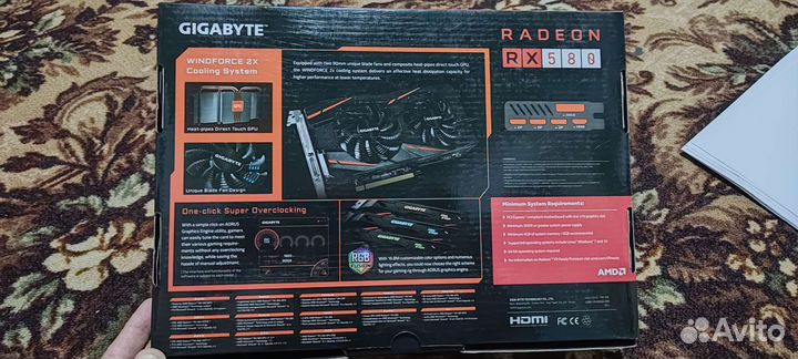 Видеокарта gigabyte AMD Radeon RX 580 gaming 8GB