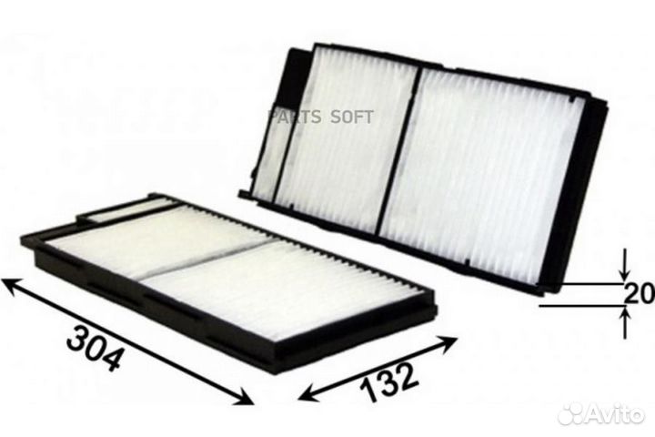 Фильтр салона lexus LX470 98-07, toyota land cruiser 100 98-07 (компл-2шт) AC12506SET,AC12506SET,azu