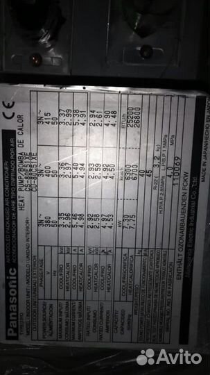 Канальный кондиционер Panasonic торг CS-80E51XE
