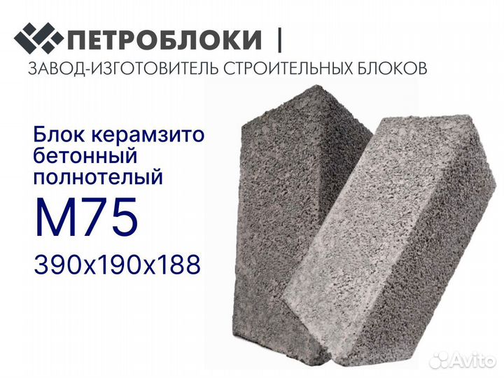 Строительный блок керамзитобетонный