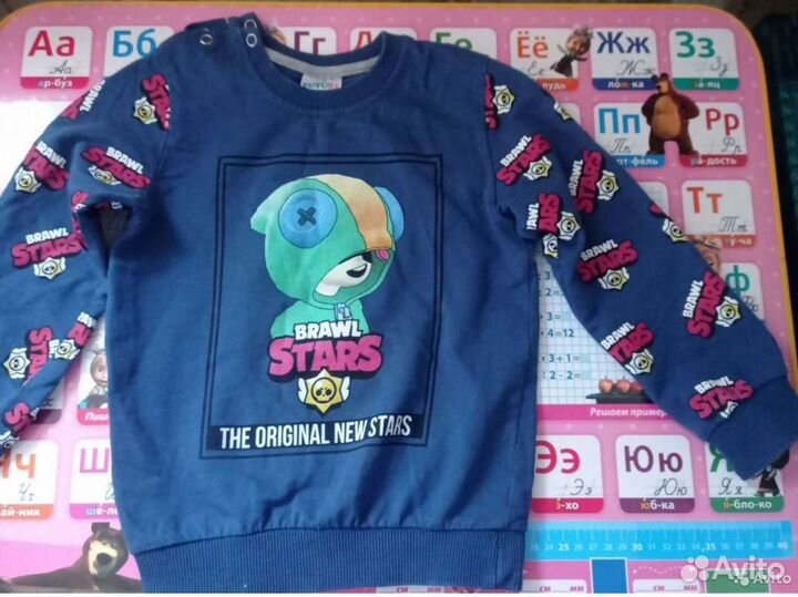 Кофты трикотаж на мальчика 3-4 г(2 шт),свитшот